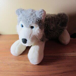 plush A&A (aurora) vintage wolf husky stuffed animal (W3815)